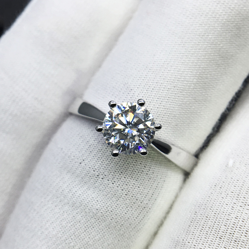 Wedding Rings 925 sterling silver 1ct 2ct 3ct Classic Ring Lab Diamond Round Brilliant Cut jewelry Wedding ring Engagement 220829