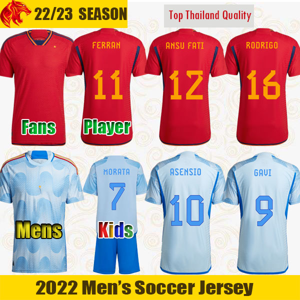 ANSU FATI Spain soccer jerseys 2022 2023 Espana MORATA FERRAN KOKE GAVI MARCOS AZPILICUETA 22 23 WORLD RODRIGO CUP fans Player version football shirts men kids kit, Fans 2223 home
ANSU FATI Spain soccer jerseys 2022 2023 Espana MORATA FERRAN KOKE GAVI MARCOS AZPILICUETA 22 23 WORLD RODRIGO CUP fans Player version football shirts men kids kit, Fans 2223 home