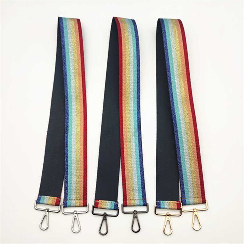 Bag Strap Cross Body Messenger Nylon For Women Removable Shoulder Rainbow Handbag Accessories 5cm