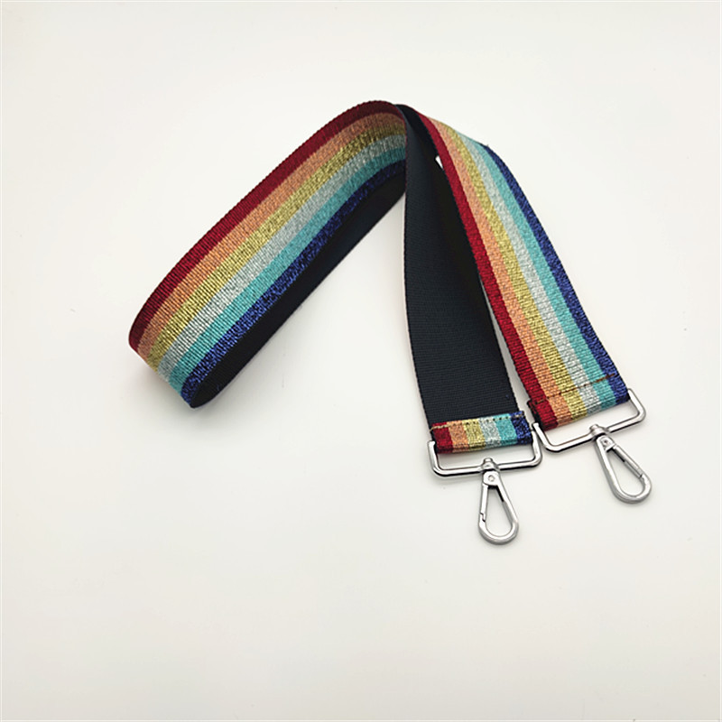 Bag Strap Cross Body Messenger Nylon For Women Removable Shoulder Rainbow Handbag Accessories 5cm