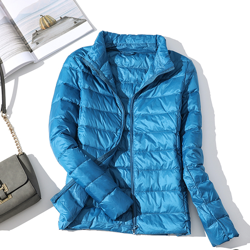 Womens Down Parkas Ultra Light Jacket basic Winter jackets Female Women velvet hooded Coats autumn Outwear 220829