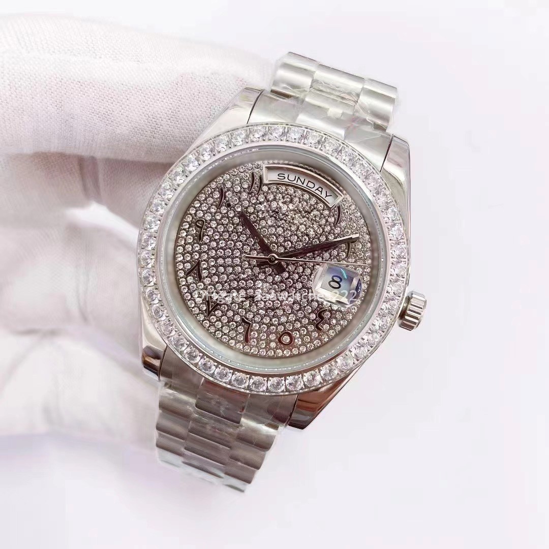New Arabic numeral dial Fashionable Mossan Diamond Watch aaa Automatic Mechanical Design all Gold Plated Sapphire Glass Datejust 41mm Men Watches montre de luxe, Carton
New Arabic numeral dial Fashionable Mossan Diamond Watch aaa Automatic Mechanical Design all Gold Plated Sapphire Glass Datejust 41mm Men Watches montre de luxe, Carton