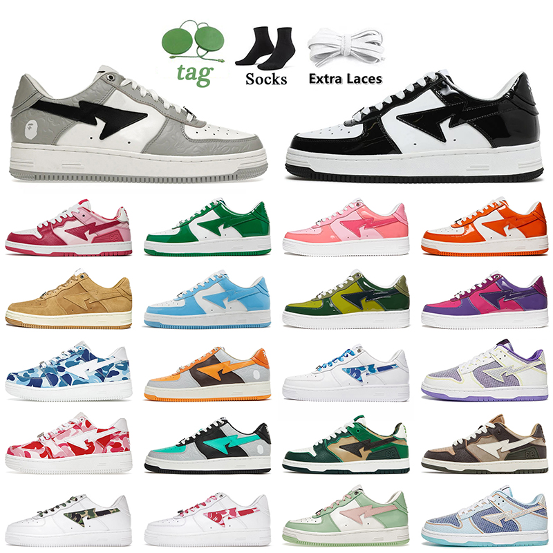 Designer Bapestas Casual sk8 Bapesta Shoes Grey Black Baped SK8 Sta Color Camo Combo Pink Green ABC Pastel Blue With Socks, C31 black suede 36-45
Designer Bapestas Casual sk8 Bapesta Shoes Grey Black Baped SK8 Sta Color Camo Combo Pink Green ABC Pastel Blue With Socks, C31 black suede 36-45