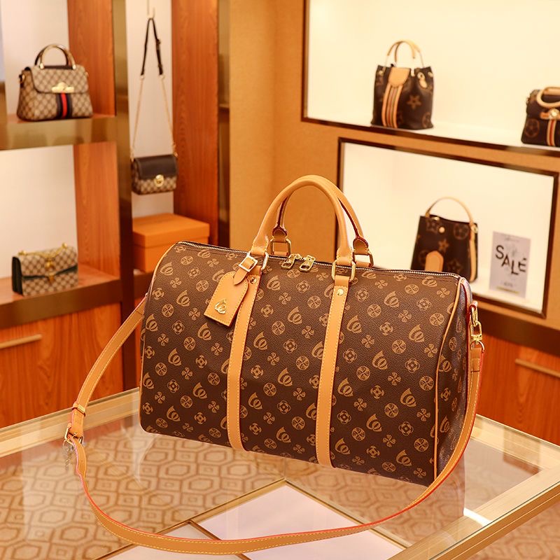 55CM PU Leather Duffel Bag Designer men Suitcases luggage Sport Outdoor Packs shoulder Travel bags messenger Totes bags Unisex self adhesive resealable bags, Dust bag
55CM PU Leather Duffel Bag Designer men Suitcases luggage Sport Outdoor Packs shoulder Travel bags messenger Totes bags Unisex self adhesive resealable bags, Dust bag
