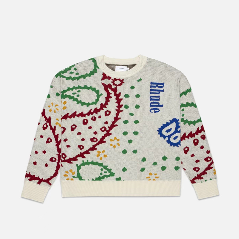 Oversize Apricot Sweater Flowers Print Knitwear Men Women Vintage High Street Pullover Sweater
Oversize Apricot Sweater Flowers Print Knitwear Men Women Vintage High Street Pullover Sweater