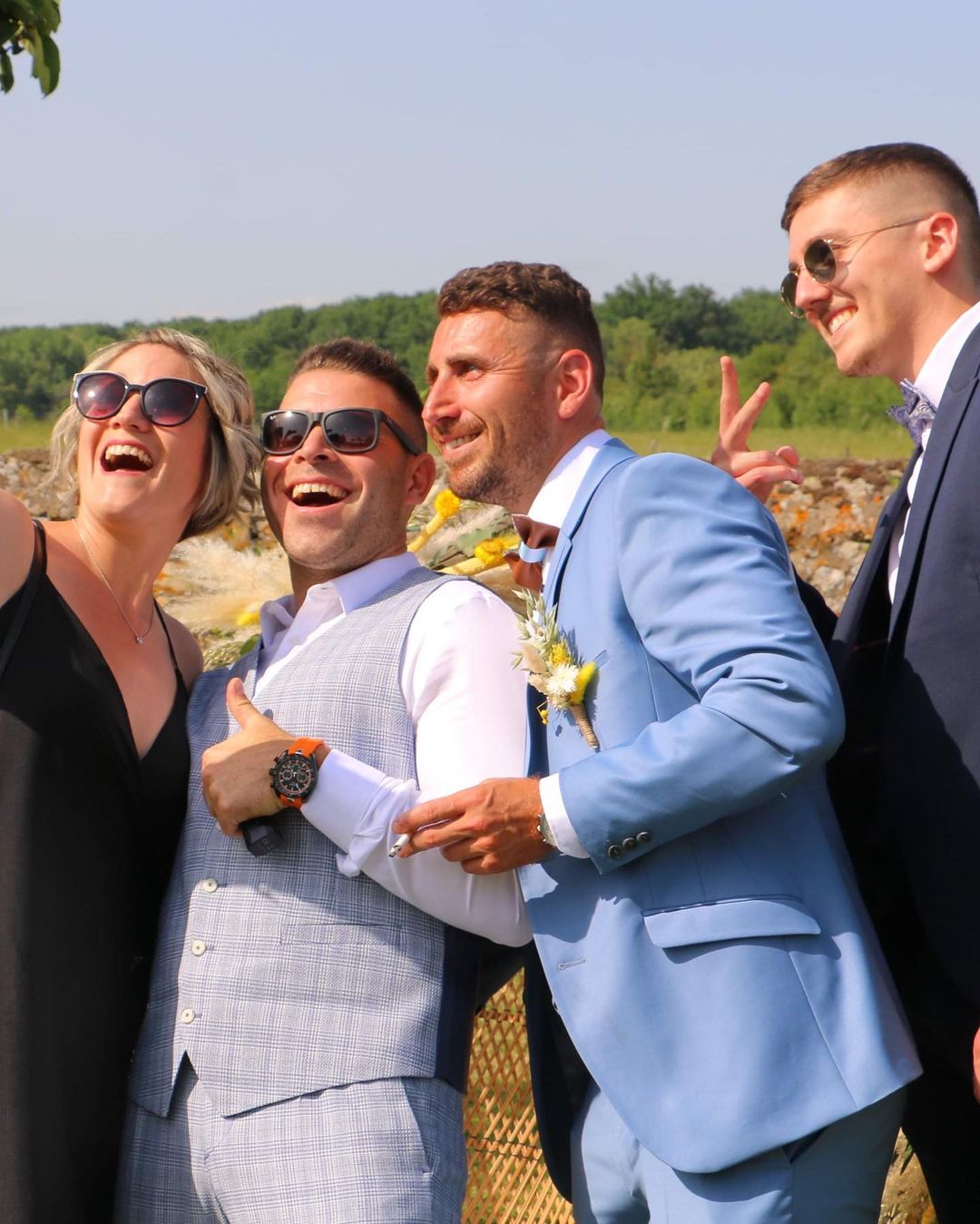 Blue Groom Men Wedding Tuxedos 2 Pieces Notched Lapel Outfits Costume Homme Mariage Party Prom Blazer Wear