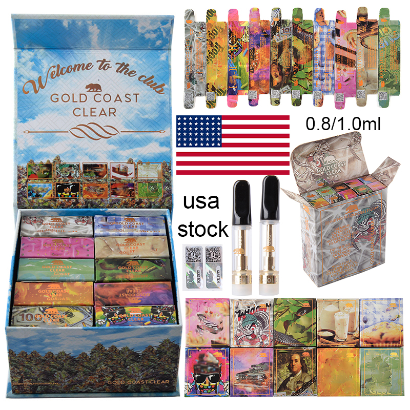 GCC 0.8ml 1.0ml Atomizers USA Stock Gold Coast Clear Vapes Cartridges Packaging 510thread Empty Carts
GCC 0.8ml 1.0ml Atomizers USA Stock Gold Coast Clear Vapes Cartridges Packaging 510thread Empty Carts