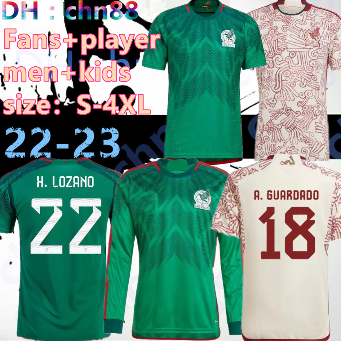 Player Version Fans 2022 2023 Mexico Soccer Jersey green National Copa America 19 21 22 23 CHICHARITO LOZANO GUARDADO CARLOS VELA RAUL Men Kids Women Football Shirts, 2021 away adult(no kids)
Player Version Fans 2022 2023 Mexico Soccer Jersey green National Copa America 19 21 22 23 CHICHARITO LOZANO GUARDADO CARLOS VELA RAUL Men Kids Women Football Shirts, 2021 away adult(no kids)