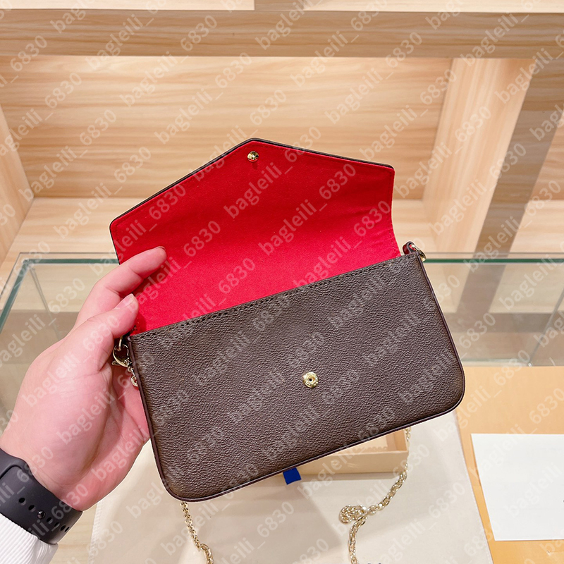 Top Quality Crossbody Felicie Pochette Handbag Shoulder Bag M61276 Designer Bags Women Clutch Cross Body Purse With Box Dust Bag Receipt, Red embossing flower
Top Quality Crossbody Felicie Pochette Handbag Shoulder Bag M61276 Designer Bags Women Clutch Cross Body Purse With Box Dust Bag Receipt, Red embossing flower