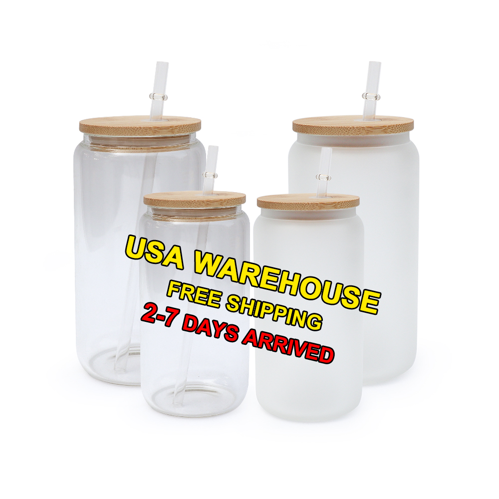 US Stock Local Warehouse 12oz 16oz Mugs Double Wall Sublimation Glass Beer Can Shaped Cups Tumbler Drinking Beer With Bamboo Lid
US Stock Local Warehouse 12oz 16oz Mugs Double Wall Sublimation Glass Beer Can Shaped Cups Tumbler Drinking Beer With Bamboo Lid