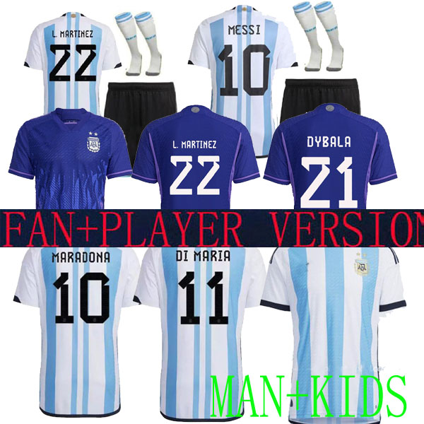 S--4xl Argentina Soccer Jersey Football Shirt 2022 Dybala Aguero Maradona Di Maria 22 23 Fans Player Version Men Kids Kit Sets Uniforms, Away kids
S--4xl Argentina Soccer Jersey Football Shirt 2022 Dybala Aguero Maradona Di Maria 22 23 Fans Player Version Men Kids Kit Sets Uniforms, Away kids