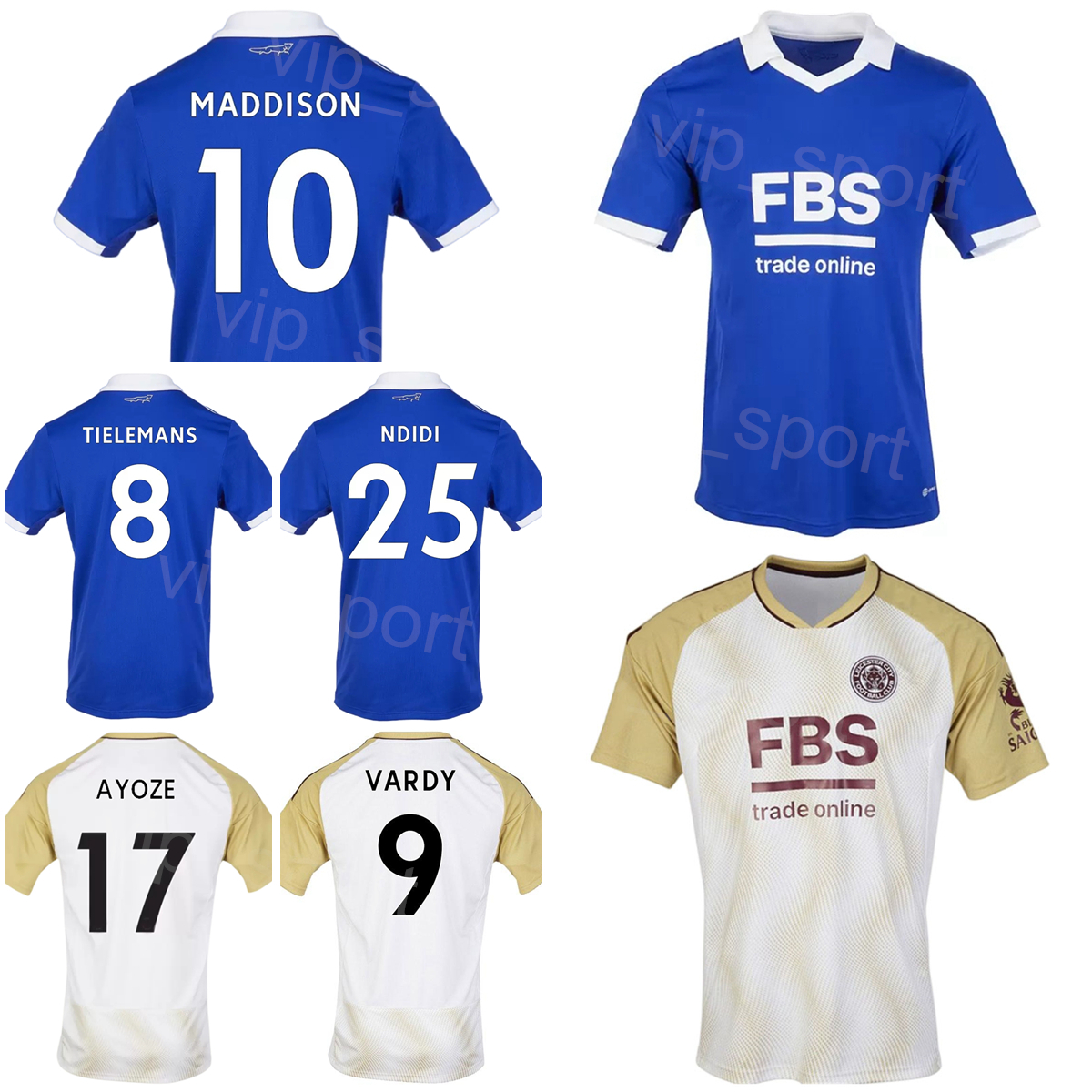 2022-23 Leicester Soccer City 27 Timothy Castagne Jerseys 8 Youri Tielemans 20 Patson Daka 9 Jamie Vardy 10 James Maddison Football Shirt Kits Club Team High Quality