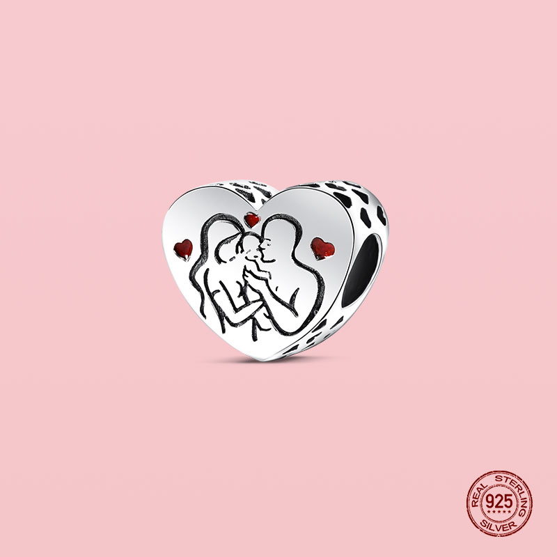 925 Sterling Silver bead fit Charms Charm Bracelet Infinity Love Charms Eternal Heart Family Forever charmes DIY Fine Beads Jewelry