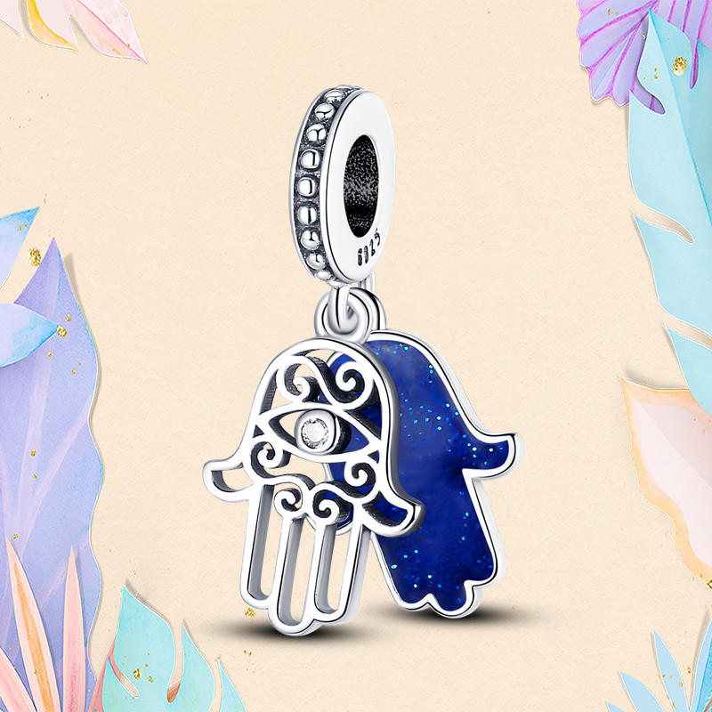 925 Silver bead fit Charms Charm Bracelet Devil Eyes Blue Charm Evil Eye Fatima Demon charmes ciondoli DIY Fine Beads Jewelry