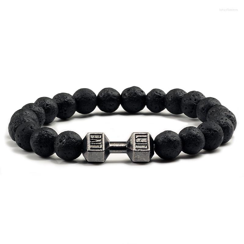 Strand Natural Black Volcanic Lava Stone Dumbbell Bracelet Matte Beads For Women Men Fitness Barbell Jewelry Pulseras
Strand Natural Black Volcanic Lava Stone Dumbbell Bracelet Matte Beads For Women Men Fitness Barbell Jewelry Pulseras