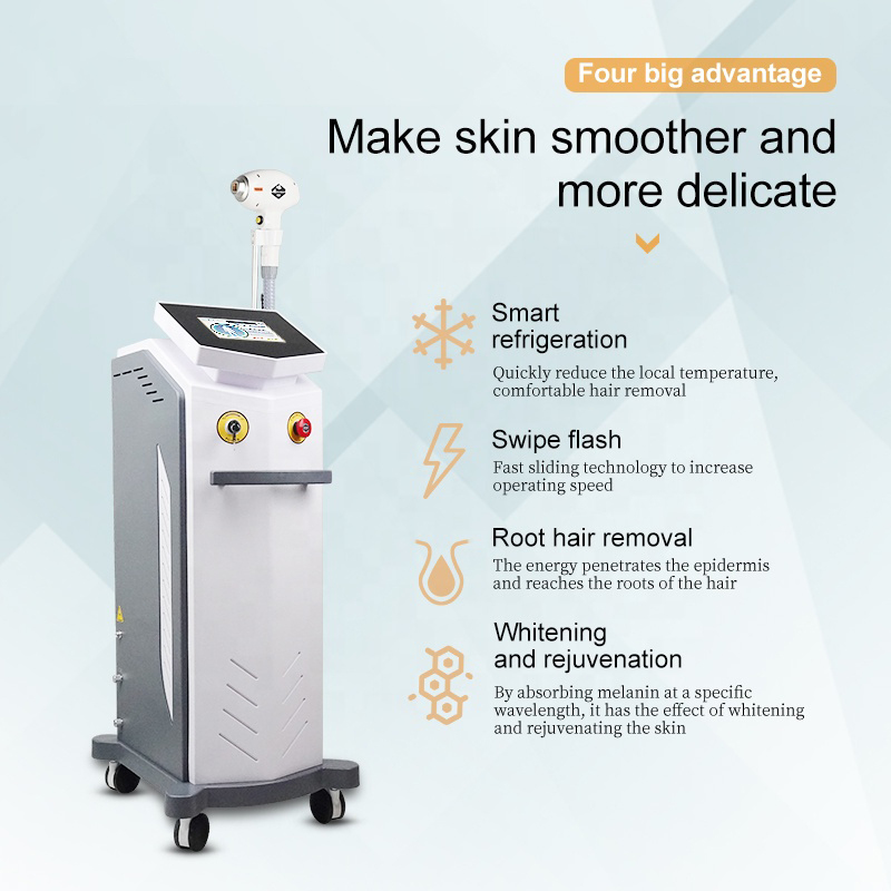 High power diode 808 laser hair removal wavelength diode laser hair removal big spot