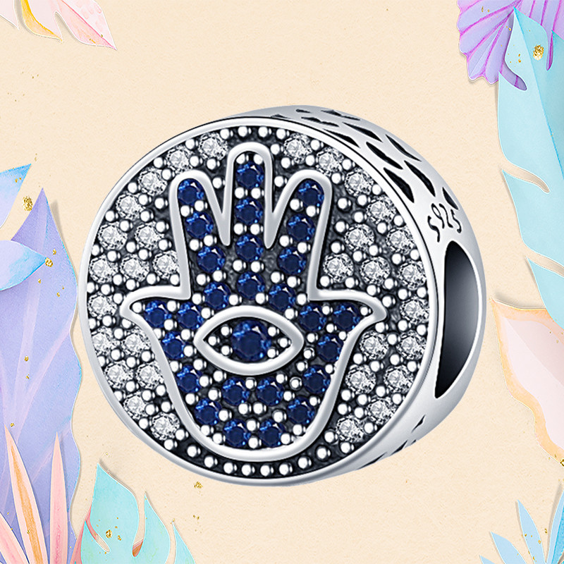 925 Silver bead fit Charms Charm Bracelet Devil Eyes Blue Charm Evil Eye Fatima Demon charmes ciondoli DIY Fine Beads Jewelry