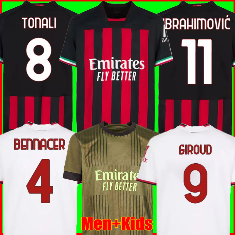 IBRAHIMOVIC 22 23 soccer jersey AC MILANS GIROUD DE KETELAERE R. LEAO TONALI THEO football shirt, 22 23 3rd men+patch
IBRAHIMOVIC 22 23 soccer jersey AC MILANS GIROUD DE KETELAERE R. LEAO TONALI THEO football shirt, 22 23 3rd men+patch