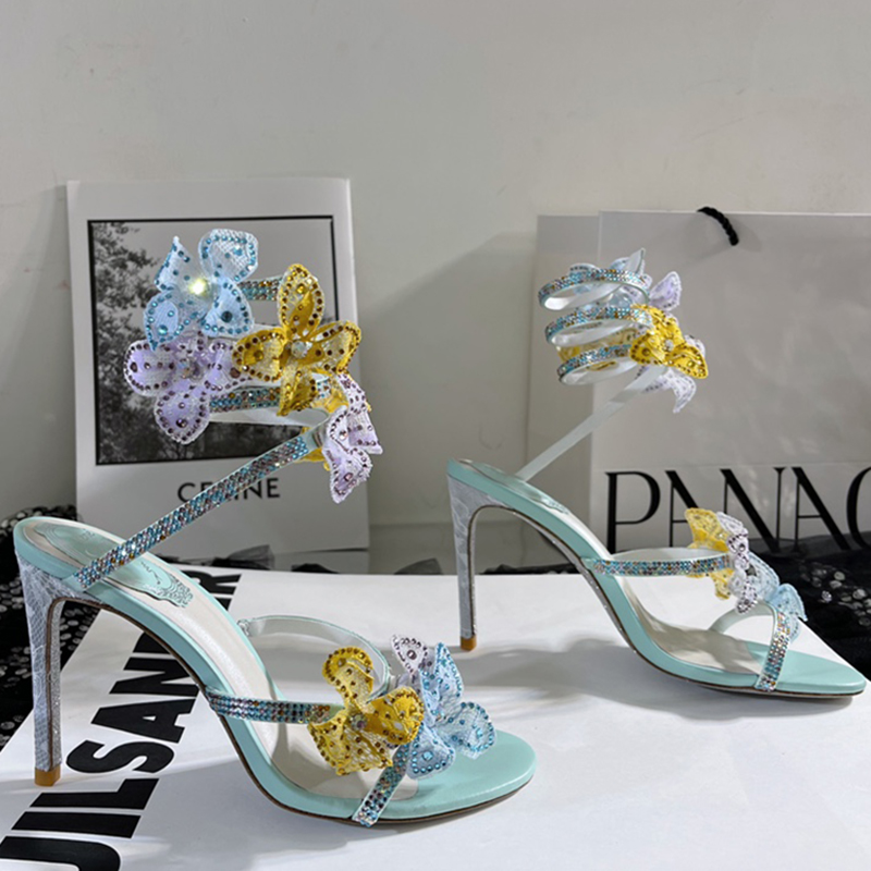 Fashion flower Sandals for women Serpentine Narrow Band high heeled shoe designers Crystal Rhinestone decoration stiletto heel Rome Sandal 35-43, 9.5cm black
Fashion flower Sandals for women Serpentine Narrow Band high heeled shoe designers Crystal Rhinestone decoration stiletto heel Rome Sandal 35-43, 9.5cm black