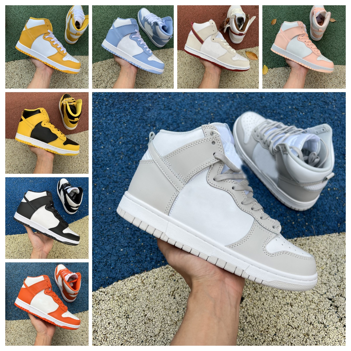 Dunks High Mens Women OG Casual shoes Dunksb Dark Sulfur Pink Prime Team Red University Blue Vast Grey Game Royal Varsity Purple SBdunk SB Designer Trainers Sneakers, Bubble package bag
Dunks High Mens Women OG Casual shoes Dunksb Dark Sulfur Pink Prime Team Red University Blue Vast Grey Game Royal Varsity Purple SBdunk SB Designer Trainers Sneakers, Bubble package bag