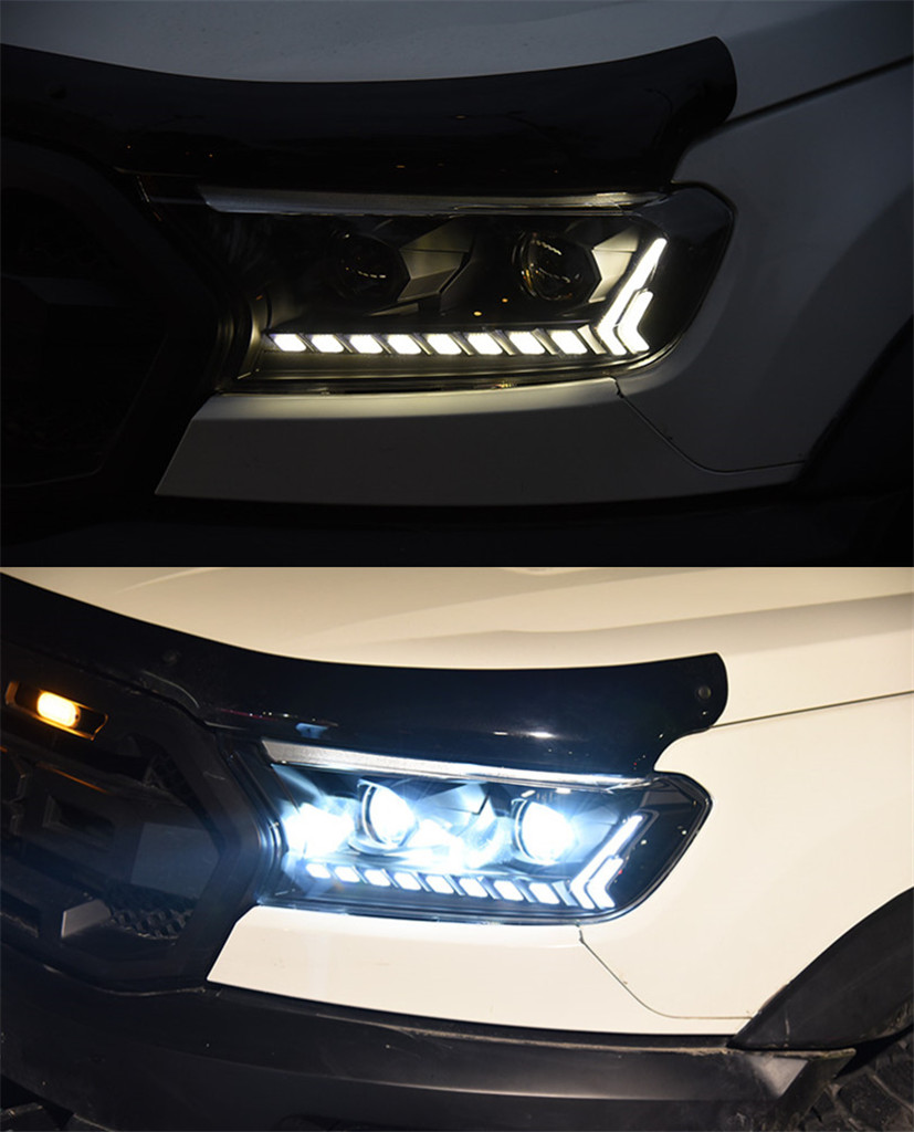 LED Headlight for Ford Ranger 20 16-20 20 High Beam Full LED Lens Headlights DRL Turn Signal Driving Headlamp