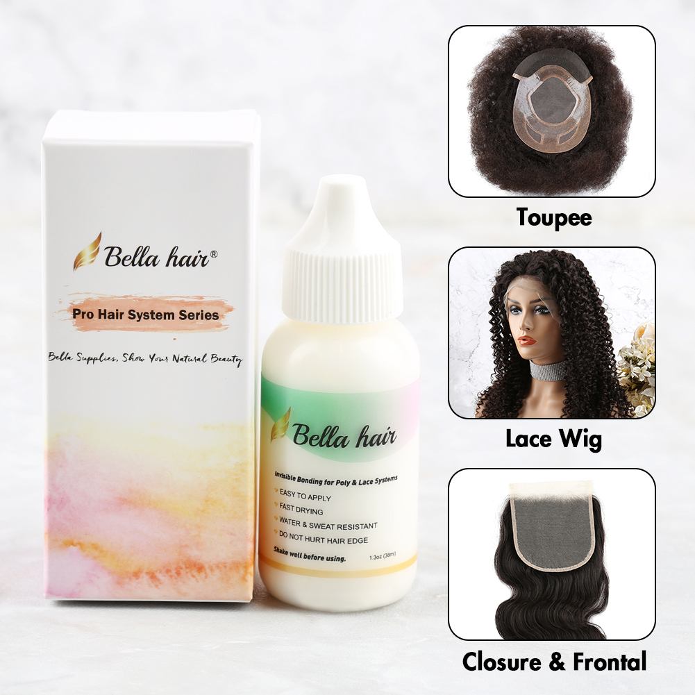 Lace Wig Glue Waterproof Oil Resistant Hair Replacement Adhesives Strong Hold Invisible Bonding Glues for Lace Front Wigs Poly Hairpiece Toupee Cosmet