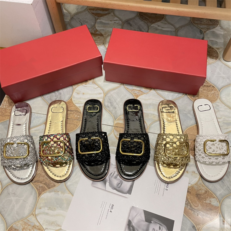 2022 Designer Womens Sandals Slide Slippers Flip-Flops Luxury Flat Studs Print Jelly Rubber Leather Flats 35-42
2022 Designer Womens Sandals Slide Slippers Flip-Flops Luxury Flat Studs Print Jelly Rubber Leather Flats 35-42
