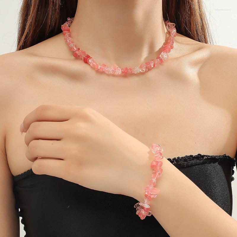 Chokers Necklaces Bohemian Natural Stone Bead Choker Necklace Handmade Irregular Gravel Ladies Jewelry Collar Party Gift
Chokers Necklaces Bohemian Natural Stone Bead Choker Necklace Handmade Irregular Gravel Ladies Jewelry Collar Party Gift