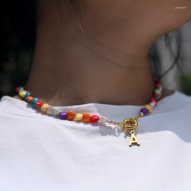 Chokers Necklaces Heart Bead Initia Choker Necklace For Women Gold Stainless Steel A-Z Letter Pendant Female Neck Bohemia Jewelry
Chokers Necklaces Heart Bead Initia Choker Necklace For Women Gold Stainless Steel A-Z Letter Pendant Female Neck Bohemia Jewelry