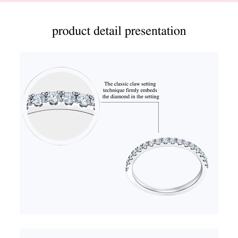 Wedding Rings 18k White Gold Deputy ring DF Color Lab Diamond Engagement Anniversary jewelry Tail 220829