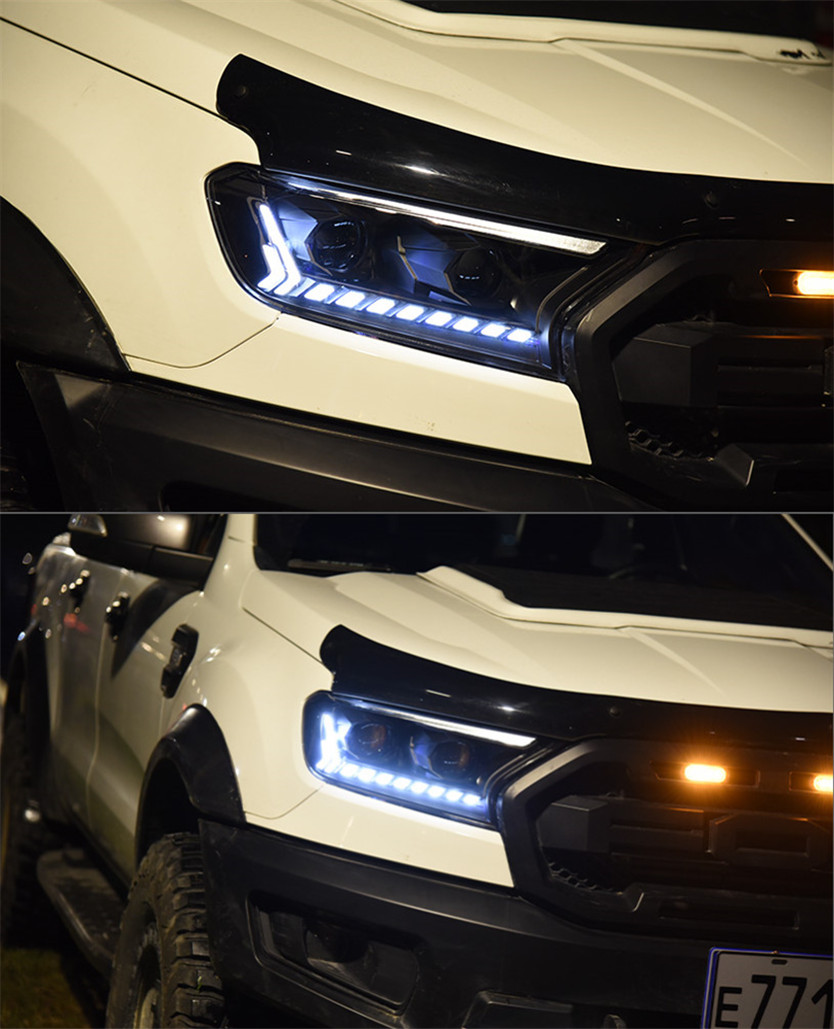 LED Headlight for Ford Ranger 20 16-20 20 High Beam Full LED Lens Headlights DRL Turn Signal Driving Headlamp
