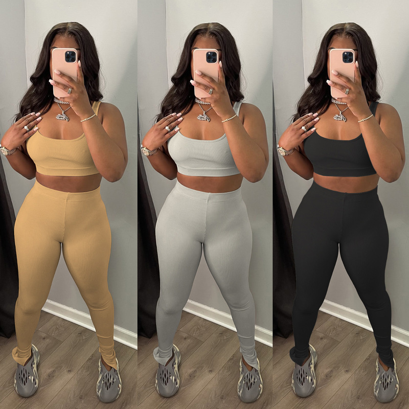 Women' Tracksuits Joggers Yoga Set 2022 Summer New Pit Stripe Vest Leisure Two Piece Set Ladies, Black
Women' Tracksuits Joggers Yoga Set 2022 Summer New Pit Stripe Vest Leisure Two Piece Set Ladies, Black