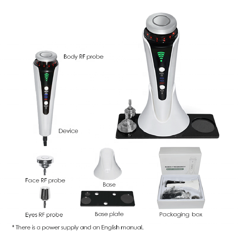 RF Facial Machine Portable Home Use RF Wrinkle Removal Skin Tightening Face Lifting Mini Handheld 1MHZ Radio Frequency Anti Aging Rejuvenation Eye Mas