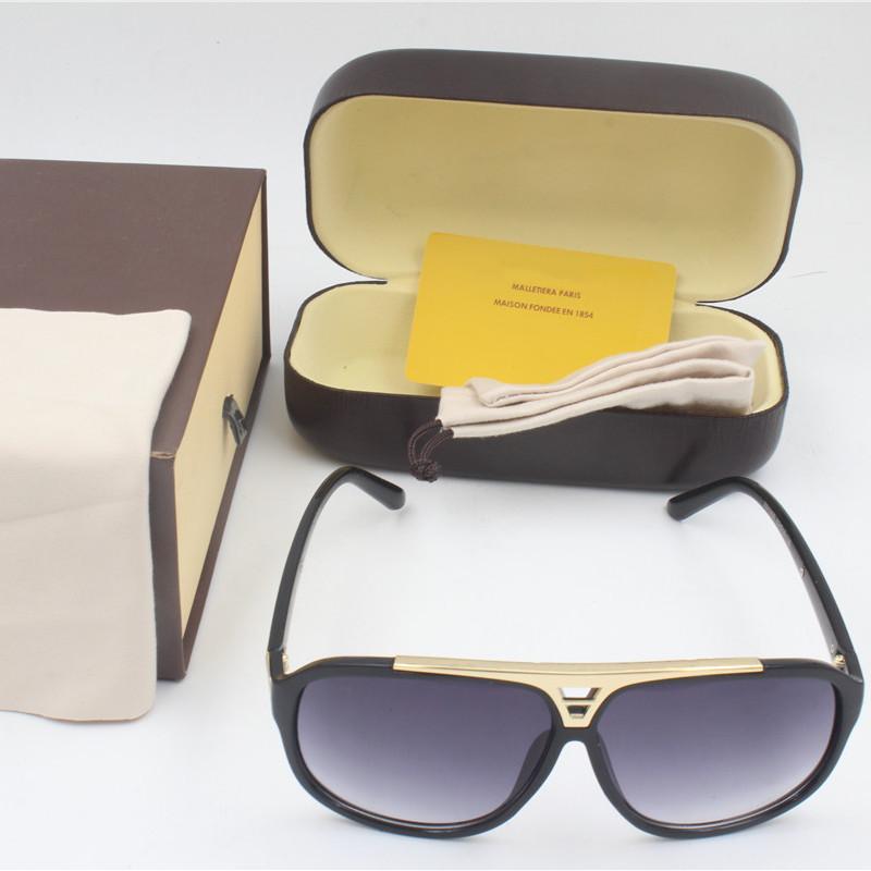 Free ship fashion evidence sunglasses retro vintage men designer shiny gold frame laser logo women top quality with package z105