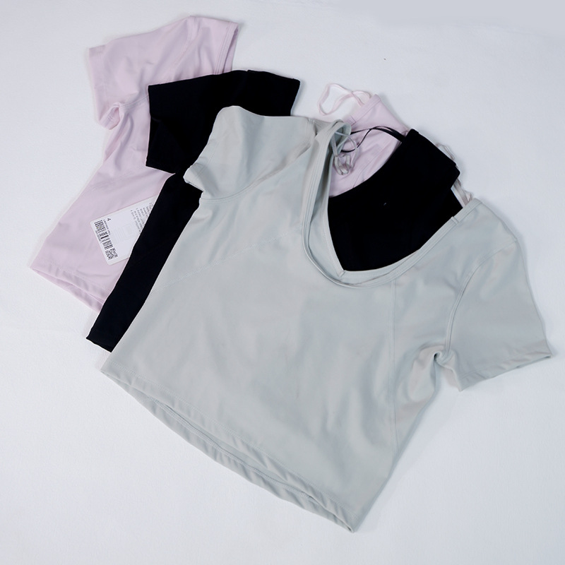 LU-803 Women Align Yoga Outfits T-shirts Summer Girls Shirts Sport Short Sleeve Ladies Sportswear Gym Exercise Tops Running Fitness Wear, Black
LU-803 Women Align Yoga Outfits T-shirts Summer Girls Shirts Sport Short Sleeve Ladies Sportswear Gym Exercise Tops Running Fitness Wear, Black