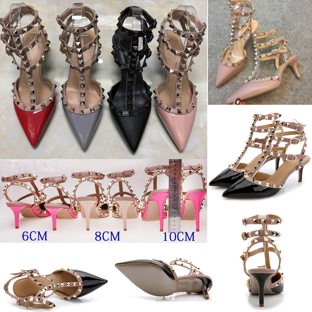 Designer Rivets Sandals 6cm Women High Heels Women Wedding Shoes Black/nude Brand Sandal, Dark nude shiny
Designer Rivets Sandals 6cm Women High Heels Women Wedding Shoes Black/nude Brand Sandal, Dark nude shiny