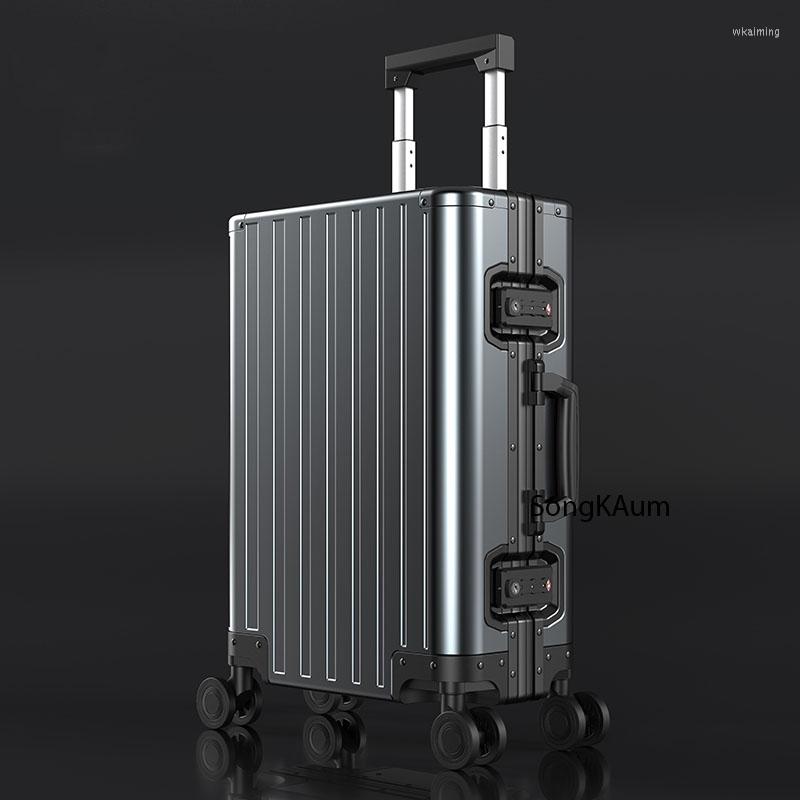 Suitcases Fashion Waterproof Rolling Luggage 100% Aluminium Trolley Solid Travel Bag 20' Women Boarding Carry On Trunk
Suitcases Fashion Waterproof Rolling Luggage 100% Aluminium Trolley Solid Travel Bag 20' Women Boarding Carry On Trunk