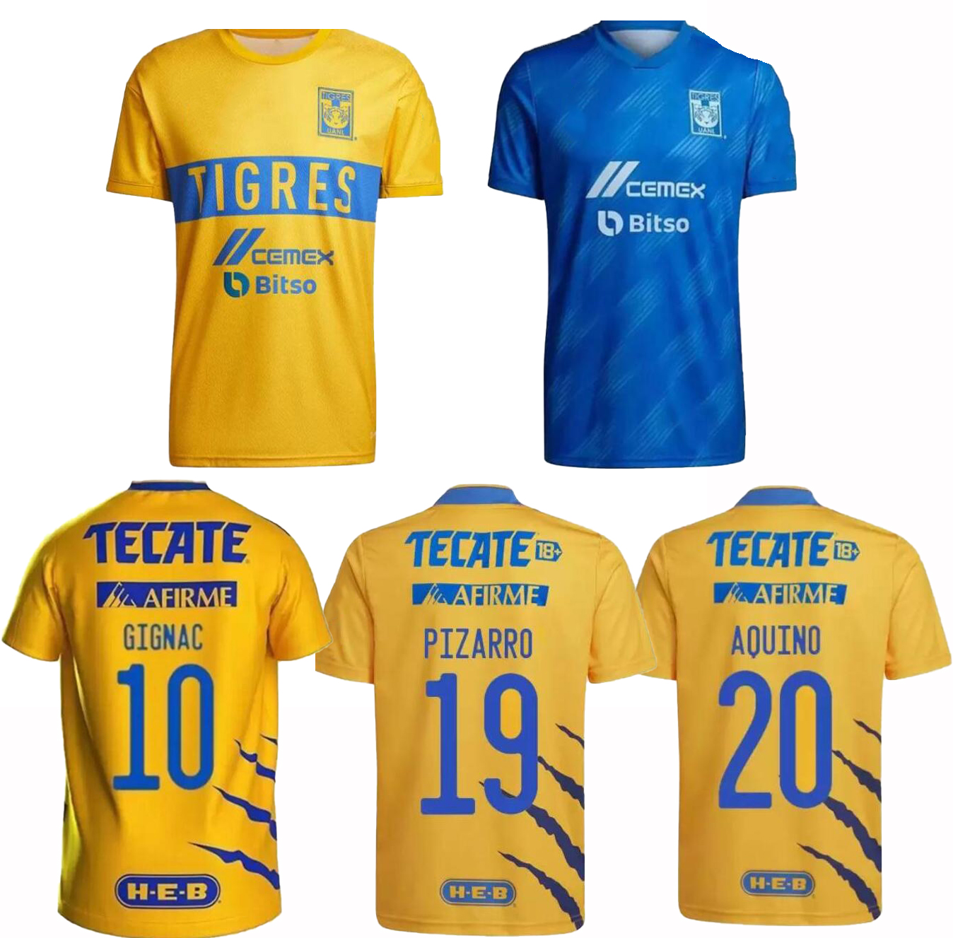 TIGRES Soccer Jerseys 22-23 10 GIGNA 7 Stars 9 VARGAS 20 AQUINO 8 ZELARAYAN 4 H.AYALA 3 JUNINHO 18 SOSA customized Thai Quality Design Your Own Football wear, 22-23 3rd away
TIGRES Soccer Jerseys 22-23 10 GIGNA 7 Stars 9 VARGAS 20 AQUINO 8 ZELARAYAN 4 H.AYALA 3 JUNINHO 18 SOSA customized Thai Quality Design Your Own Football wear, 22-23 3rd away