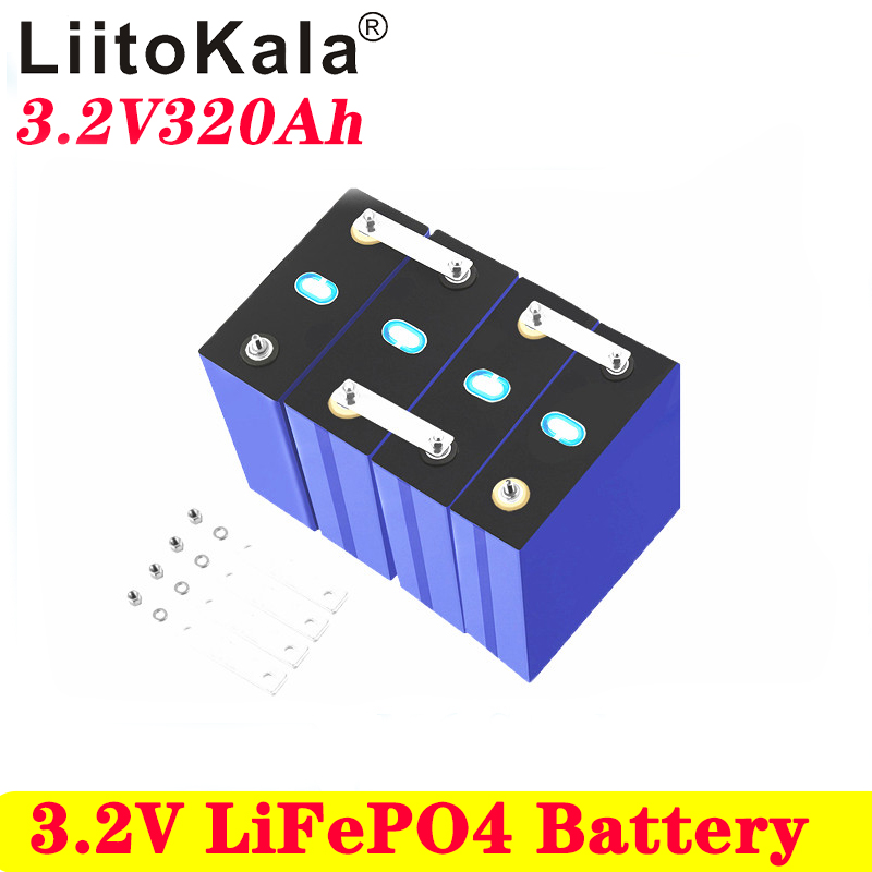 LiitoKala 3.2V 310ah 320Ah lifepo4 battery DIY 12V battery pack for Electric car RV Solar Energy storage system 24V Rechargeable Battery Pack With Busbars
LiitoKala 3.2V 310ah 320Ah lifepo4 battery DIY 12V battery pack for Electric car RV Solar Energy storage system 24V Rechargeable Battery Pack With Busbars
