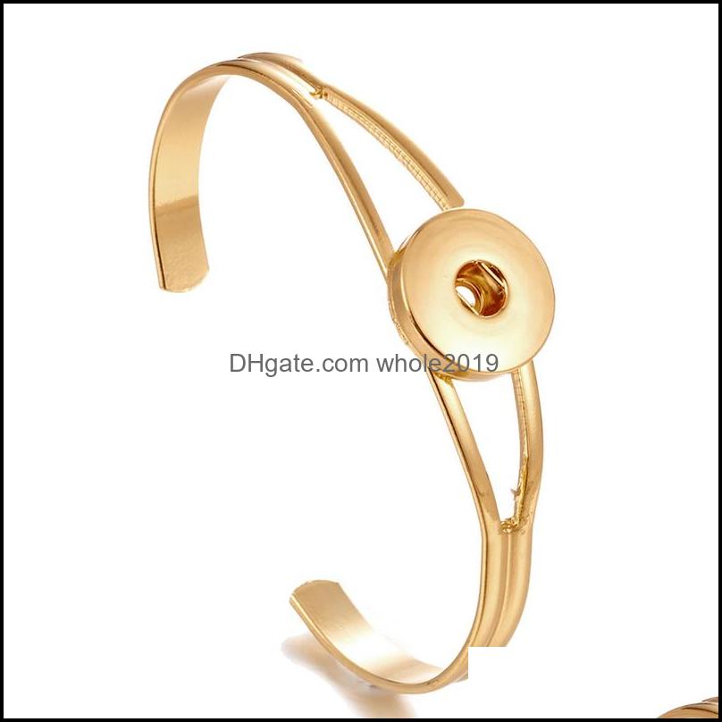 Cuff Noosa Snap Bracelet Jewelry Sier Gold Ginger Buttons Cuff Bangle Fit Diy 18Mm Snaps Classic Drop Delivery 2021 Brace Dhseller2010 Dh4Vq