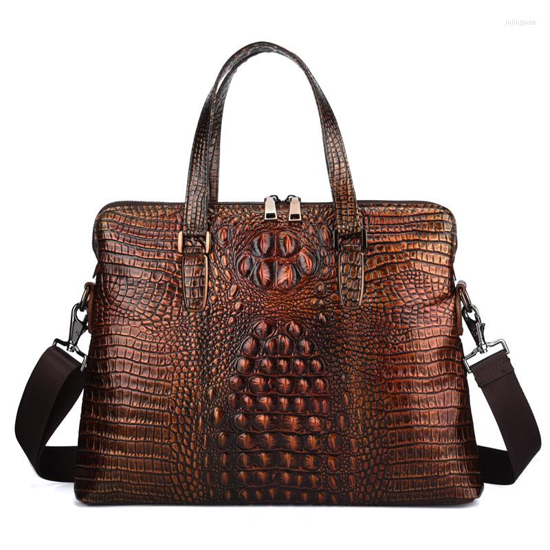 Briefcases Luxury Cow Genuine Natural Leather Business Men's Briefcase Male Shoulder Bag Alligator Brand Tote Computer, Army green
Briefcases Luxury Cow Genuine Natural Leather Business Men's Briefcase Male Shoulder Bag Alligator Brand Tote Computer, Army green