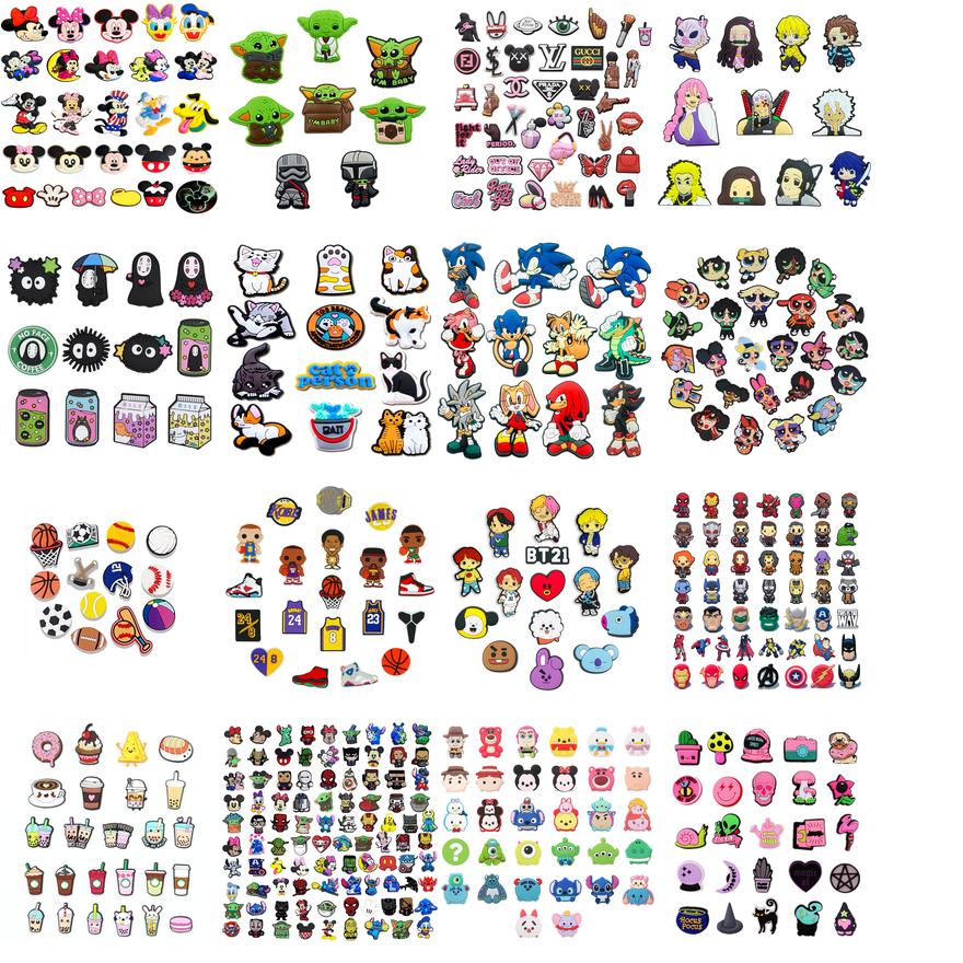 Horror Shoe Charm Game Charms Parts Accessories for Clog Sandals Red Cloud PVC Cartoon Trendy Designer Decoration Pins Accessoris AMLMW