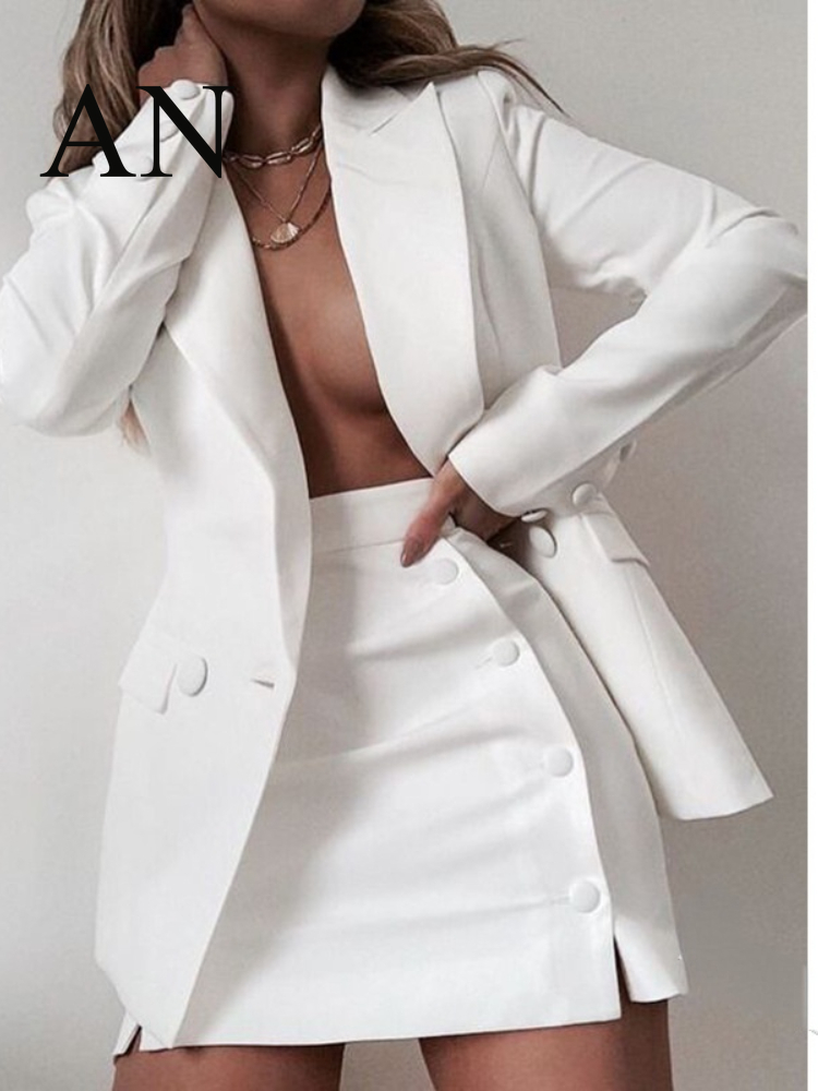 Two Piece Dress Women's Office Professional Suit Small Coat Short Skirt Twopiece 2 Set Plus 220830