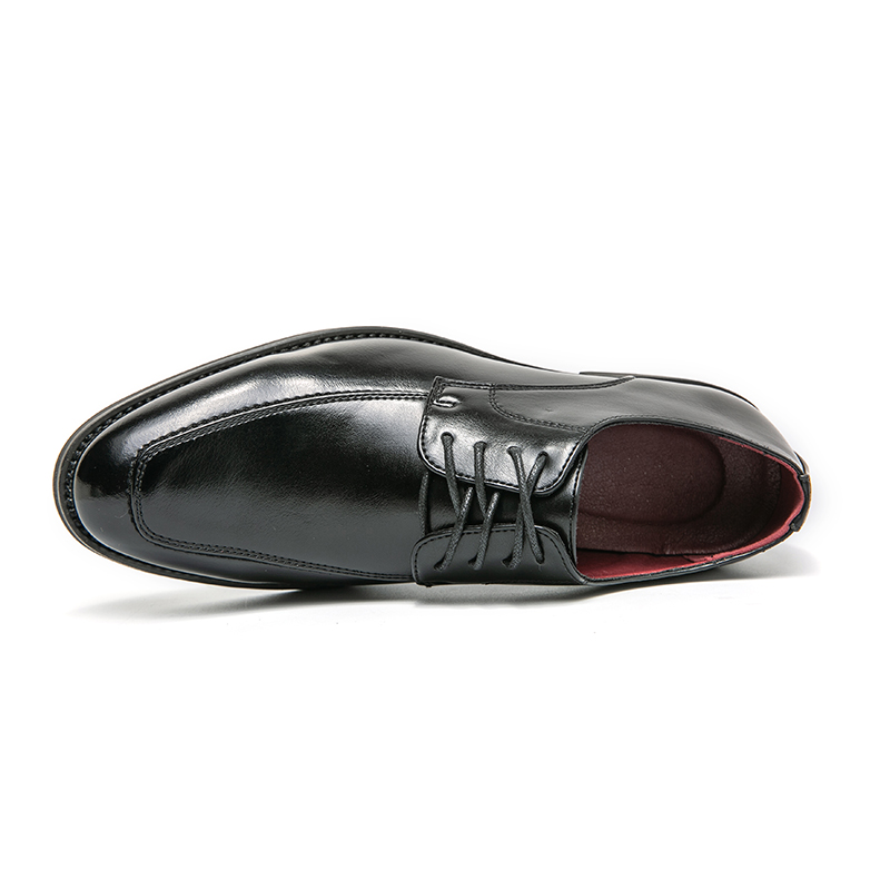 Derby Shoes Men Shoes Solid Color PU Personality Square Toe Wing Tip Lace Up Fashion Business Casual Wedding Party Daily Versatile AD028