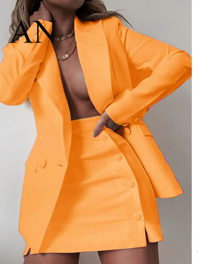 Two Piece Dress Women's Office Professional Suit Small Coat Short Skirt Twopiece 2 Set Plus 220830
