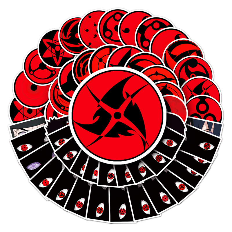 50pcs Anime uzumaki Stickers Sharingan Eye Graffiti Kids Toy Skateboard Car Motorcycle Bicycle Sticker Decals