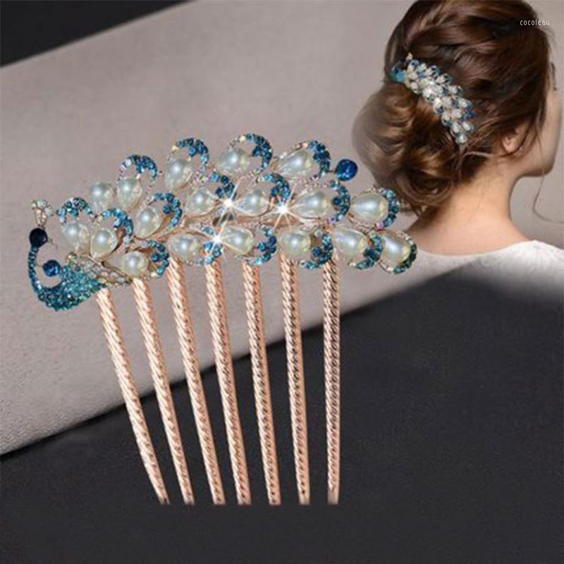 Hair Clips Austrian Peacock Rhinestone Comb Flower Leaf Bridal Crystal Ornaments Jewelry Wedding Elegant Accessories
Hair Clips Austrian Peacock Rhinestone Comb Flower Leaf Bridal Crystal Ornaments Jewelry Wedding Elegant Accessories