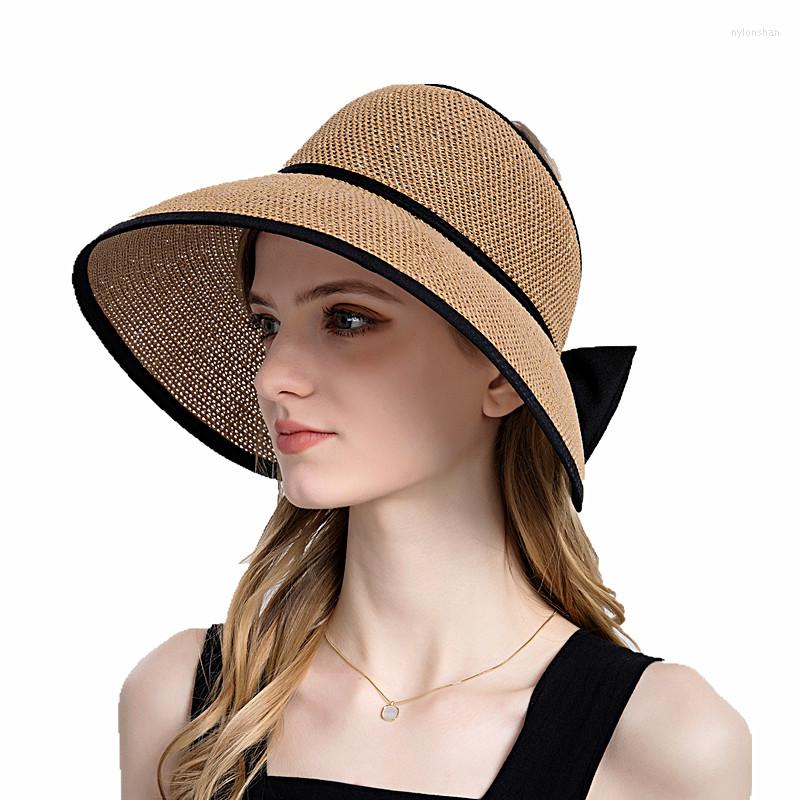 Wide Brim Hats Women Large Straw Hat With Bow Fashion Empty Top Floppy Visor Sun Summer Foldable Beach UPF UV Cap Female, 4808 khaki
Wide Brim Hats Women Large Straw Hat With Bow Fashion Empty Top Floppy Visor Sun Summer Foldable Beach UPF UV Cap Female, 4808 khaki