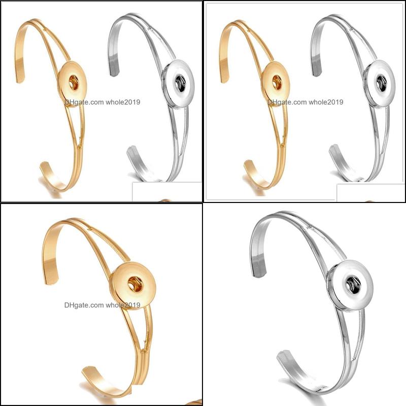 Cuff Noosa Snap Bracelet Jewelry Sier Gold Ginger Buttons Cuff Bangle Fit Diy 18Mm Snaps Classic Drop Delivery 2021 Brace Dhseller2010 Dh4Vq