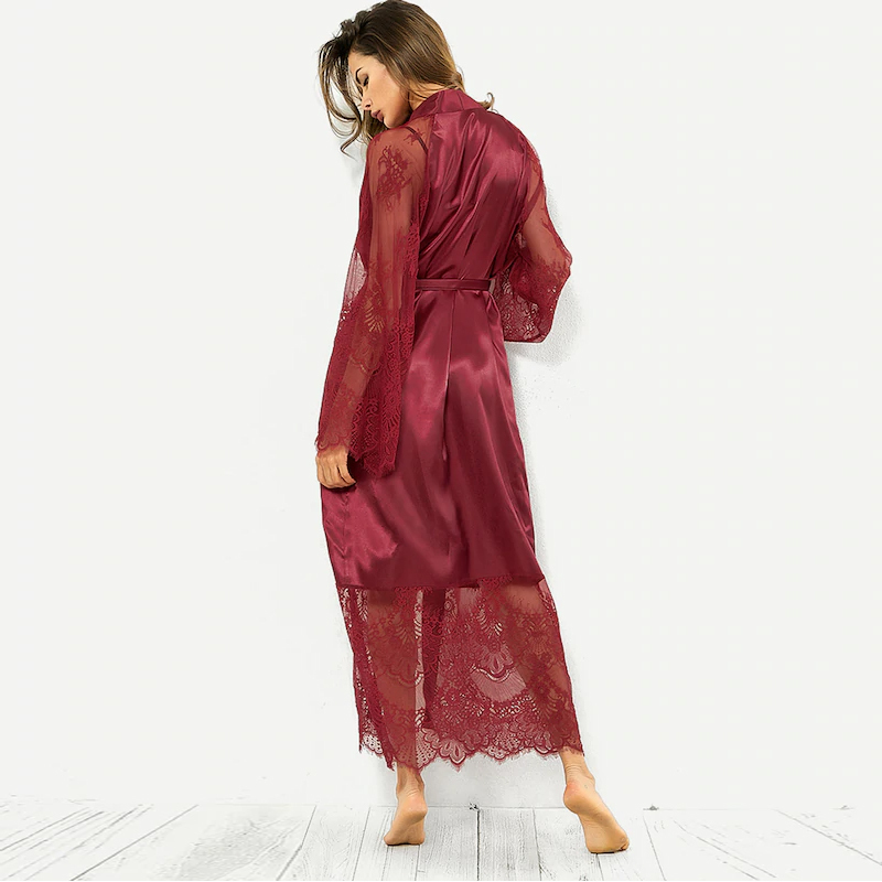 Women's Robe Satin Wedding Kimono Bride Robe.Sleepwear Bridesmaid Robes Pajamas Bathrobe Nightgown Spa Bridal Dressing Gown 220830